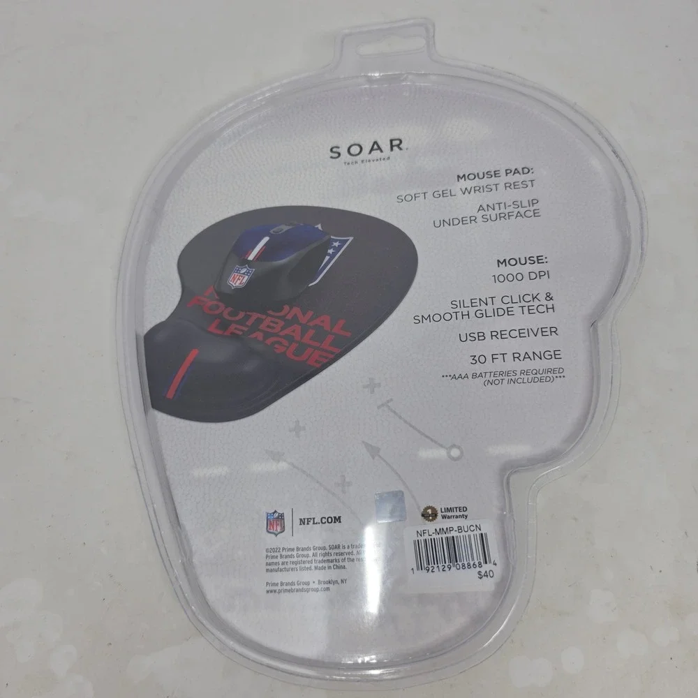 NFL Tampa Bay Buccaneers Wireless Mouse and Gel Mouse Pad Set SOAR NFL-MMP-BUC.E